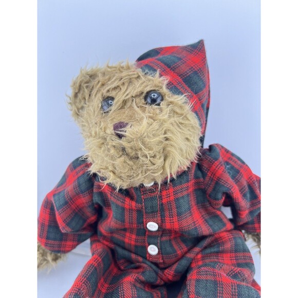 Abc Distributing Brown Bear Plush Plaid Pajamas Bunny Rabbit Slipper Lodge - Picture 8 of 12